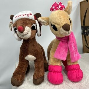 Rudolph the Red-Nosed Reindeer & Clarice Plush stuffed toy set of 2
